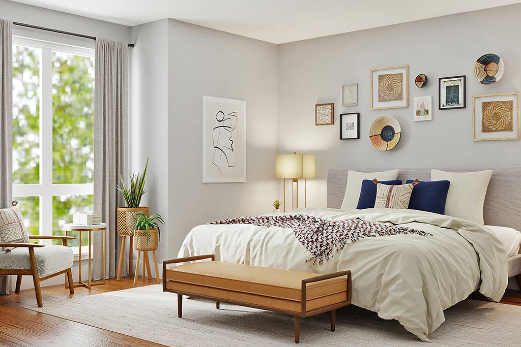 Coliving colocation chambre grise